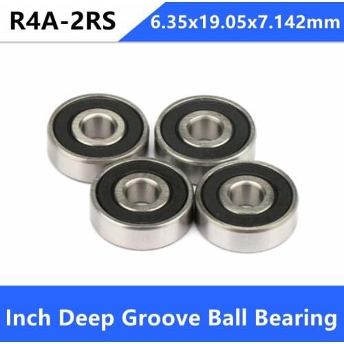 50pcs R4A-2RS R4ARS R4A 2RS 1/4" x 3/4" x 9/32 inch shielded Deep Groove Ball bearing Miniature 6.35x19.05x7.142 mm