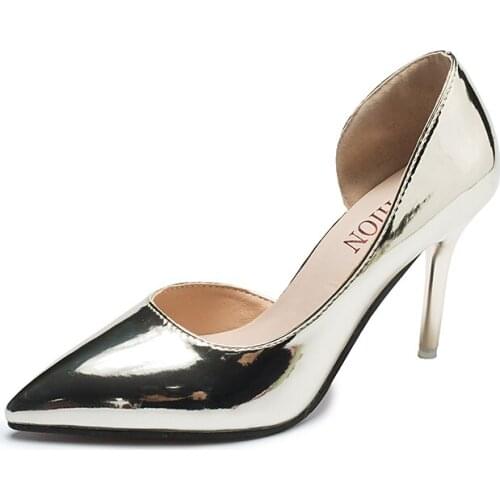 Fashion Sexy Lady Women Shoes Pointed Toe Dress High Heels Pumps Leather Boat Shoes Wedding Shoes Zapatos Mujer U14-34