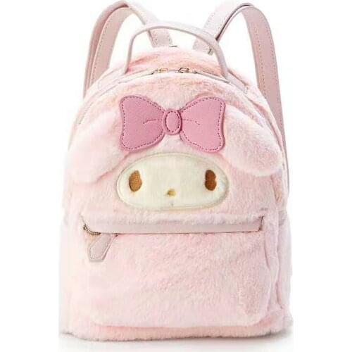The new MLD cute plush big face ear back backpack plush head-shaped backpack