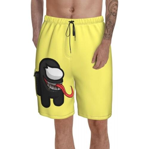 Beach Breathable Quick Dry Funny Novelty Game Comic Kawaii running Impostor Sus Sussy Amogus Male Shorts