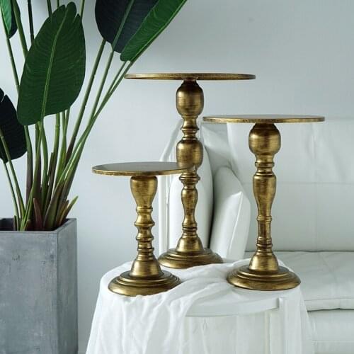 High feet cake stand Gold 8/10/12 inch candle holder wedding table decorating party suppliers for fondant dessert