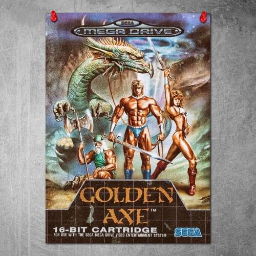 Canvas Poster Retro Gaming Golden Axe Wall Art Painting Posters and Prints Nordic Wall Pictures for Home Decor No Frame