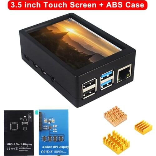 Raspberry Pi 4 Model B 3.5 Inch Touch Screen 480x320 TFT LCD 5/50 FPS Display + ABS Case + Heat Sink Optional for Raspberry Pi 4