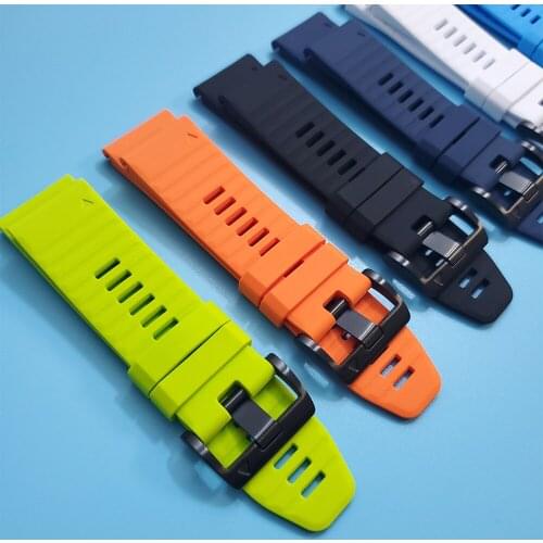 QuickFit 22mm 26mm Watchband For Garmin Fenix 6 6X Pro / 5 5X Plus 3 3HR Silicone Band Fenix6 Fenix5 Watch Easyfit Wrist Strap
