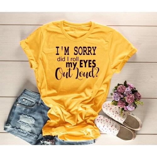 Did I roll my eyes out loud shirt Rolling your eyes crewneck t-shirt Christian funny slogan vintage cotton casual quote tee tops