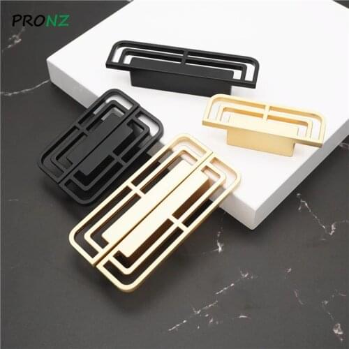 Cabinet Handles Classical Furniture Handle Solid Brass Brushed Gold Black Bookcase Drawer Pulls Knobs Furniture Handles Hardware