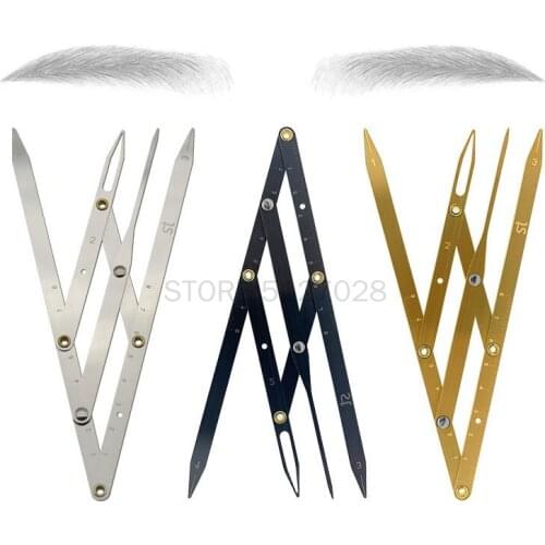 1pcs Stainless steel Golden Ratio Ruler CALIPERS Eyebrow Microblading Permanent Makeup Measure Tool Mean Golden Eyebrow DIVIDER