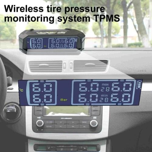 TPMS Monitor Wireless Sensitive 8/12/15 Bar Solar Power Digital Tire Pressure Monitoring System Sensor for Business RV Trailer