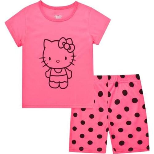 Special Offer 2pcs/set kids pajamas children sleepwear baby pyjamas sets girls pijamas Cute cat nightwear clothes kids clothing