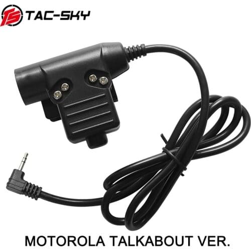 TAC-SKY U94 PTT MOTOROLA TALKABOUT VER 1pin Plug Earphone Accessories PTT U94 Military Tactical Headset Walkie-Talkie Adapter