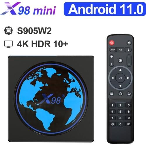 X98mini S905W2 Android 11 Tv Box 4Gb 64Gb Ondersteuning AV1 Dual Wifi Youtube Mediaspeler 4gb 32Gb Set Top Box 2G 16G