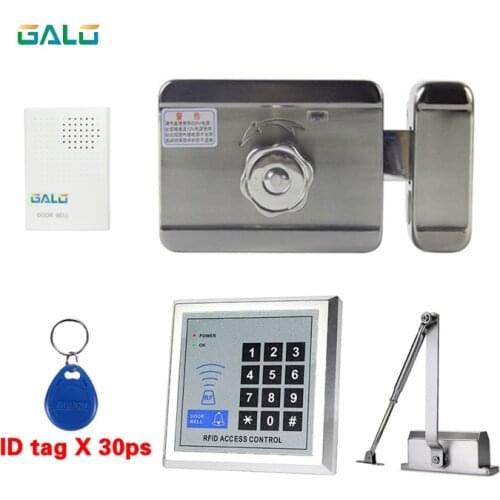 Building Electric control lock mute lock district electronic door lock Household anti-theft lock door motor Double-sided Key