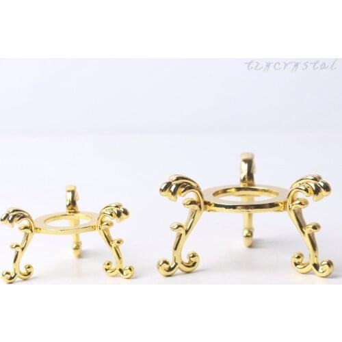 1pc Metal Plated Crystal Sphere Bracket Base Home Wedding Decoration