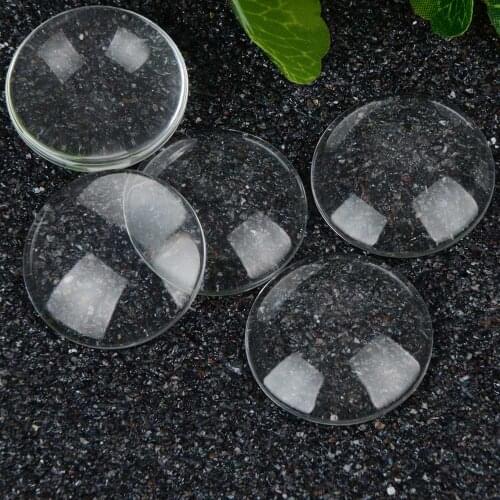 10pcs/lot 30mm Round Flat Back Transparent Clear Cabochon Beads For DIY Charm Pendant Necklace Jewelry Making
