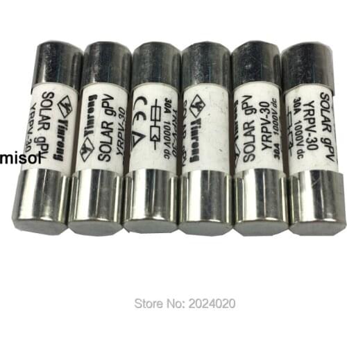 100 units of PV solar fuse 30a 1000VDC fusible 10x38 gPV