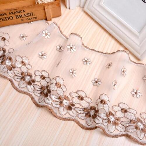 13yards/lot Handmade Diy Garment Accessories Embroidery Curtains Lace Trim Wide 17cm Rendas Para Artesanato De Todos Os Tipos
