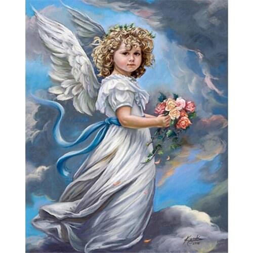 2016 diy diamond painting of angel Square diamond mosaic Full rhinestones drill cross-stitch kits diamond embroidery A5299R