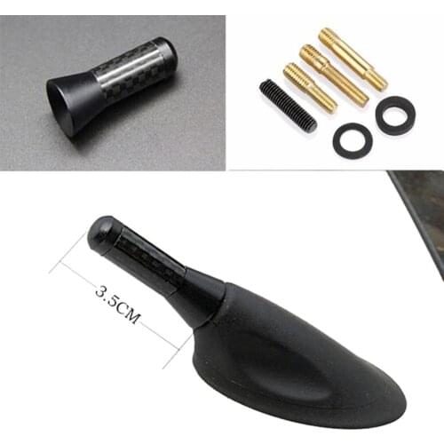 3.5cm Carbon Fiber Auto Vehicle Car Styling Short Antenna Modification Aerial Car Radio Signal Aerials Roof Antennas