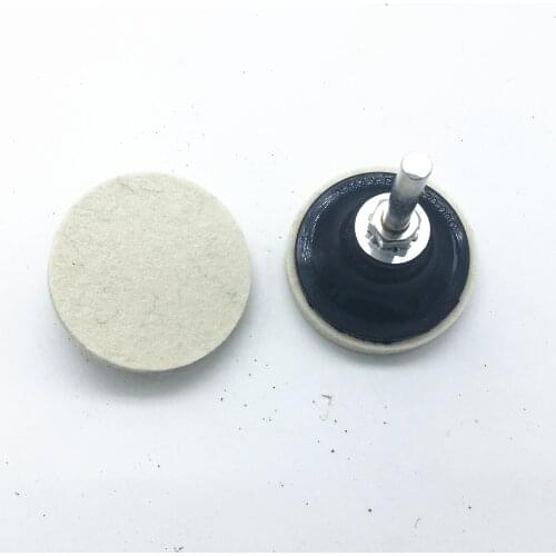 5pcs 50mm 2" Roloc Compressed Wool Felt Fabric QC Disc Polishing Buffing Pads Wheels +1pcs 46mm Holder for Drill Power Tools