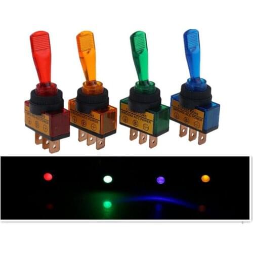 Automotive Toggle Switch 3 Pin ON-OFF with lamp DC 12V 20A