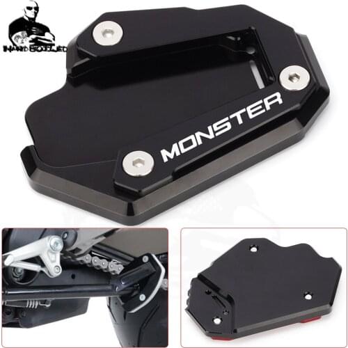 Kickstand Foot Side Stand Extension Pad Support Plate For Ducati Monster 1200/ 1200R /1200S /821 Monster Accessories Parts