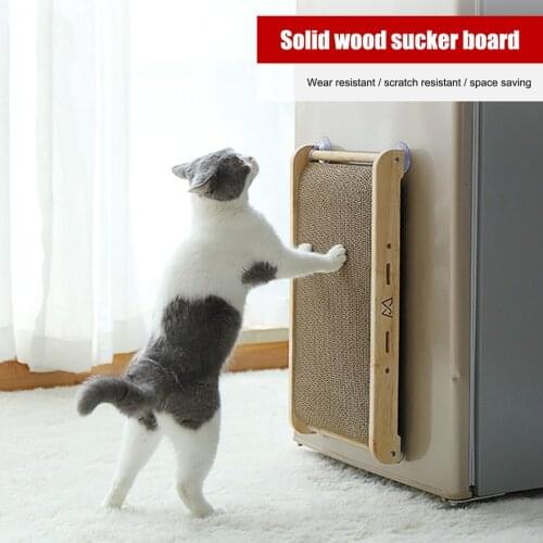 Pet Cat Paper Scraperboard Scratching Post for Cat Solid Wood Grinding Claw Board Anti-scratch Cats Toy Scratchers