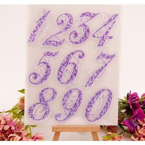 Numeral Silicone Clear Seal Stamp DIY Scrapbook Diary Coloring Embossing Album Decor Rubber Stamp Handmade Reusable Stationery