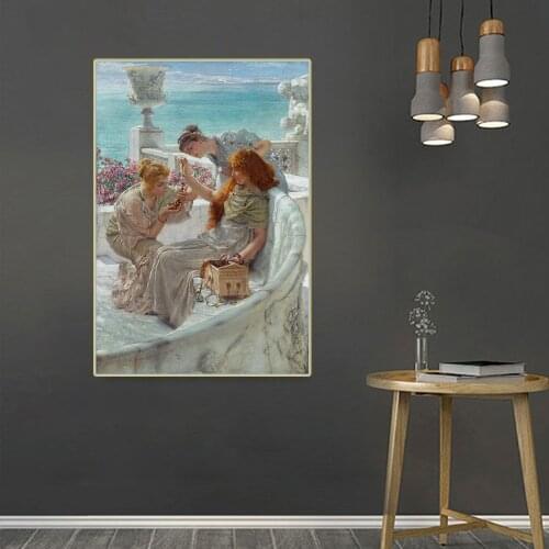 Citon Lawrence Alma-Tadema《Fortunes favourite》Canvas Oil Painting Artwork Picture Modern Wall Decor Home Living room Decoration