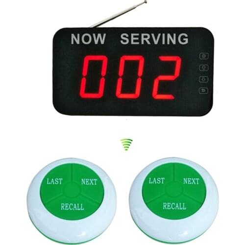 Electronic Queue Manage System Wireless Queue Call System with Queue Manage System Led Display and LAST NEXT RECALL button