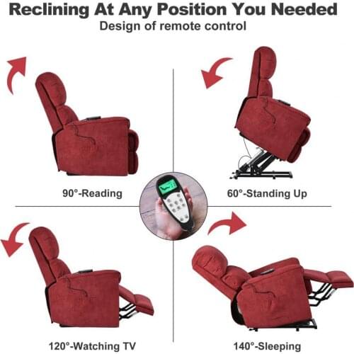 Heating Function Polyester Extending Footrest Ergonomic Massage Chair for Home