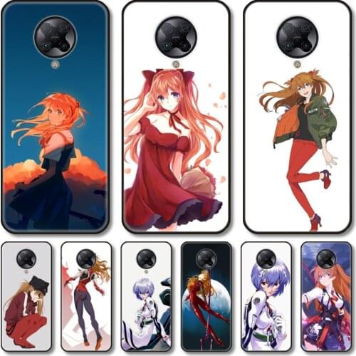 EVA anime japan Phone Case For xiaomi Poco M2 M3 C3 X3 F2 F3 Lite NFC Pro Anime Black Cover Silicone Back Pretty tpu