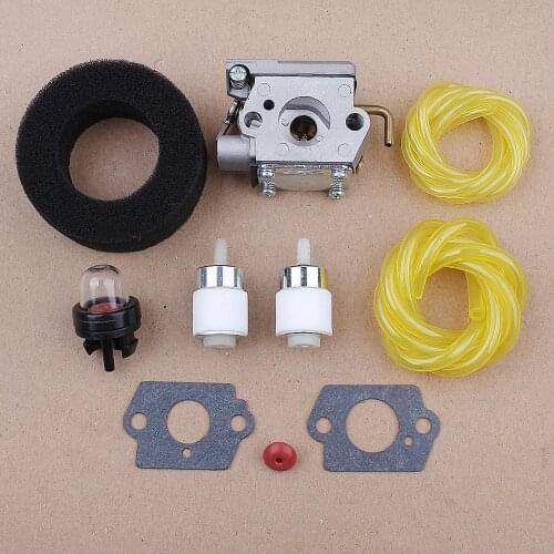 Carburetor Air Filter Fuel Line Kit for Ryan Ryobi 105R 132R 725R 767R 775R Blower ZAMA C1U-P10A Trimmer Walbro WT-827