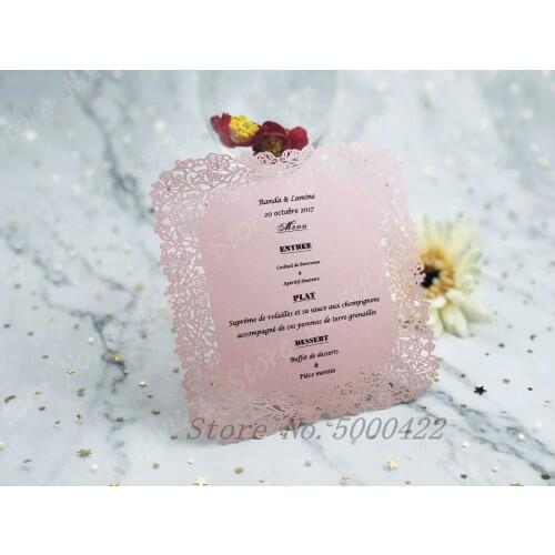 50pcs Customizable Menu Card Paper Restaurant Banquet Dish Name Card Menu Card Save Date RSVP Wedding Invitation Card Event Card