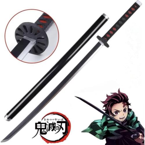 1:1 Kamado Tanjirou Sowrd Demon Slayer Cosplay Sword Anime Ninja Knife Kimetsu no Yaiba Sword Weapon PU Prop Model 104cm