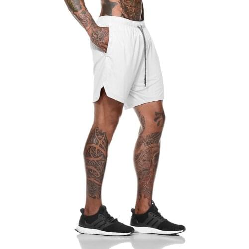 ZhuZunZhe 2021 New Mens Sports Shorts Mesh Double Quick-Drying Inner Pocket Casual Shorts Running And Workout Fashion