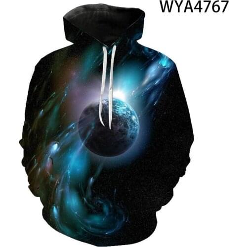 New Starry Sky 3D Print Cool Funny Hoodies Men Women Children Long Sleeve Universe Space Coat Male Fashion Hooded Pullover