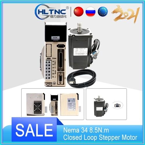 New Arrival! Nema 34 8N.m Closed Loop Stepper Motor kits 8Nm 86 Nema34 stepper motor and drivers / servo motor kits