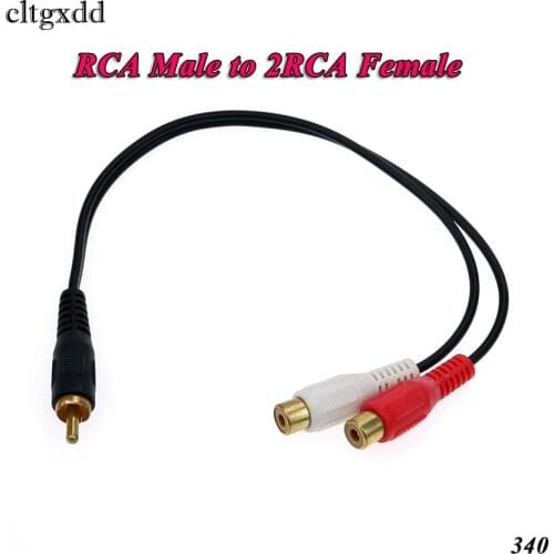 Cltgxdd New Practical Audio Video Cable RCA Splitter RCA Male Connectors to 2RCA Female Stereo Plug Adapter Audio Cable Cord