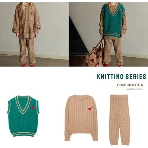 Ship In Septembe) Per-sale 2021 WH Autumn Baby Boy Sweater Toddler Girl Winter Clothes Kid Jacket & Pants Teen Girl Sweatshirt