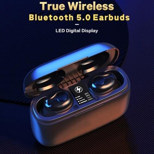 TWS Bluetooth Headphones Wireless Stereo Earbuds With LED Display Smart Touch Earphone Earbuds With High-definition Mic