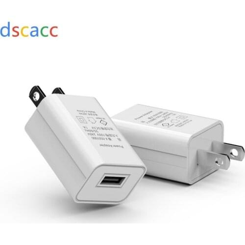 DSCACC USB Power Adapter US Plug 5V 1A AC Usb Wall Charger for Iphone X EU Plug Mobile Phone for Samsug for Huawei 100pcs