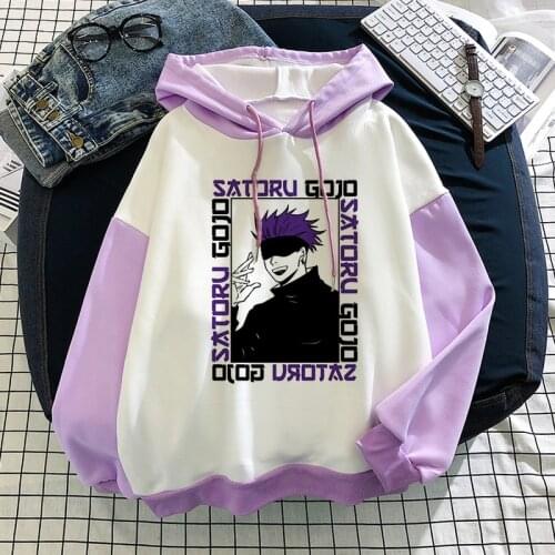 Jujutsu Kaisen Hoodie Oversized Sweatshirt Women Hip Hop Anime Pullovers Tops Loose Long Sleeves Unisex Streetwear Autumn Winter