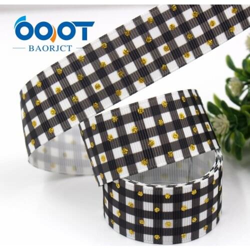 1'' 25MM 10yards point Laser gold Printed grosgrain ribbon,DIY handmadeHair accessories Material wedding gift wrap