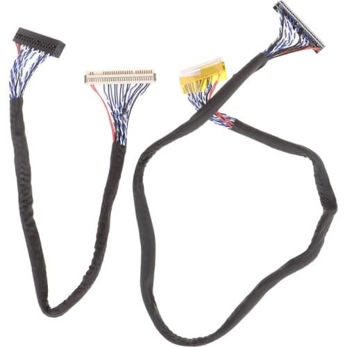 1Pcs Good Quality LVDS Cable FIX-30P-S6 30pin Double 2 Ch 6-bit Dual 6bit LCD Panel Screen Cable Line