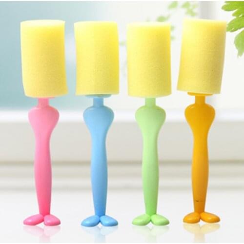 1pcs Gentleman Cup Brush clean bottle brush and powerful cleaning sponge brush with long handle High quality pp brush handle