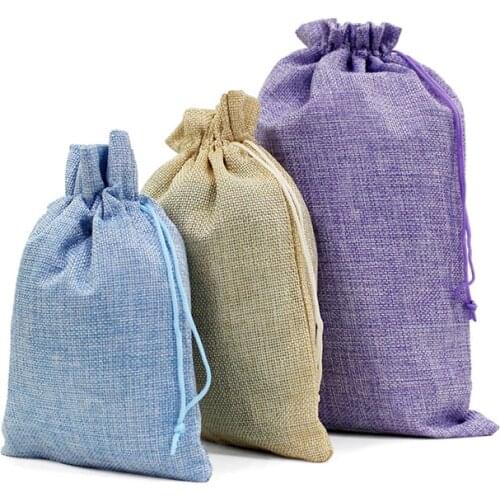 10Pcs Packaging Bags For Gift Linen Bags Jewelry Display Wedding Sack Burlap Bag Diy Jute Bags Gift Drawstring Pouch Gift Box