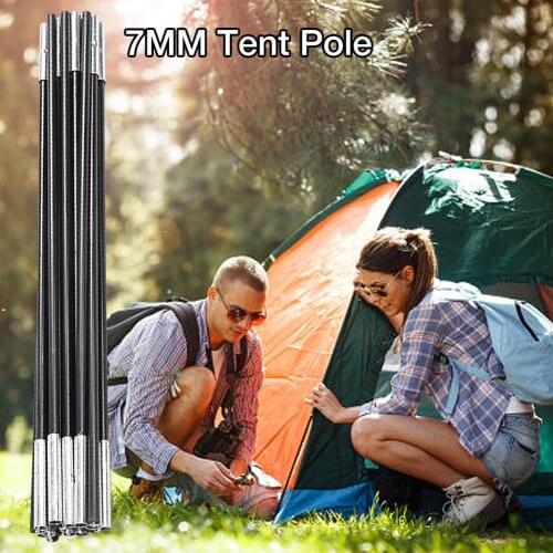 1 Set 2 Tent Poles 7MM Tent Pole Fiberglass Rod Curved Tent Support PoleArc Tent Rod Accessories For Outdoor Camping Supplies