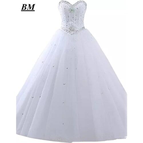 2019 Newest White Quinceanera Dresses Ball Gown Beading Sweet 16 Dresses Formal Prom Party Gown Vestido De 15 Anos BM136