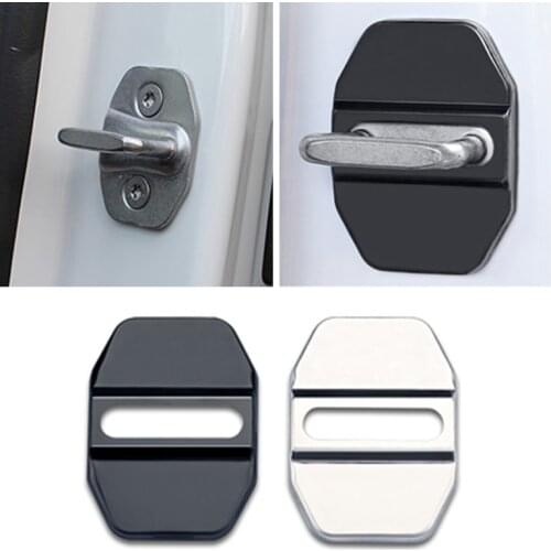 4pcs/set Car Styling Door Lock Covers For Mercedes Benz W202 W204 W205 W210 W211 W212 W220 AMG GLC CLA 180 C117 Auto Accessories