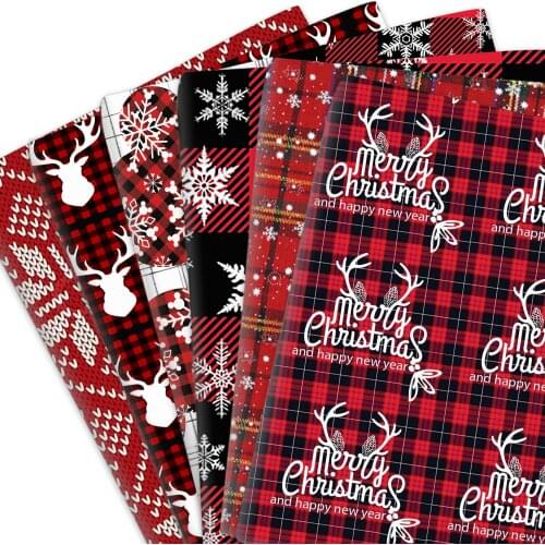 50*145cm Tartan Christmas 100% Pure Cotton Or Polyester Cotton Material Patchwork Sewing Fabrics Quilt Needlework DIY Cloth